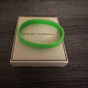 David Yurman - Green Rubber Bracelet - Size M - NEW